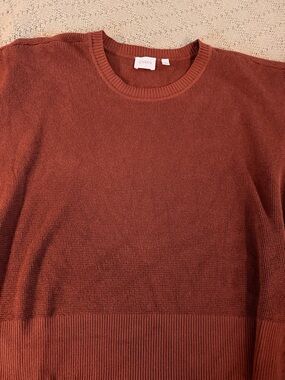 Cyrus Brick Red Knit Crewneck Sweater